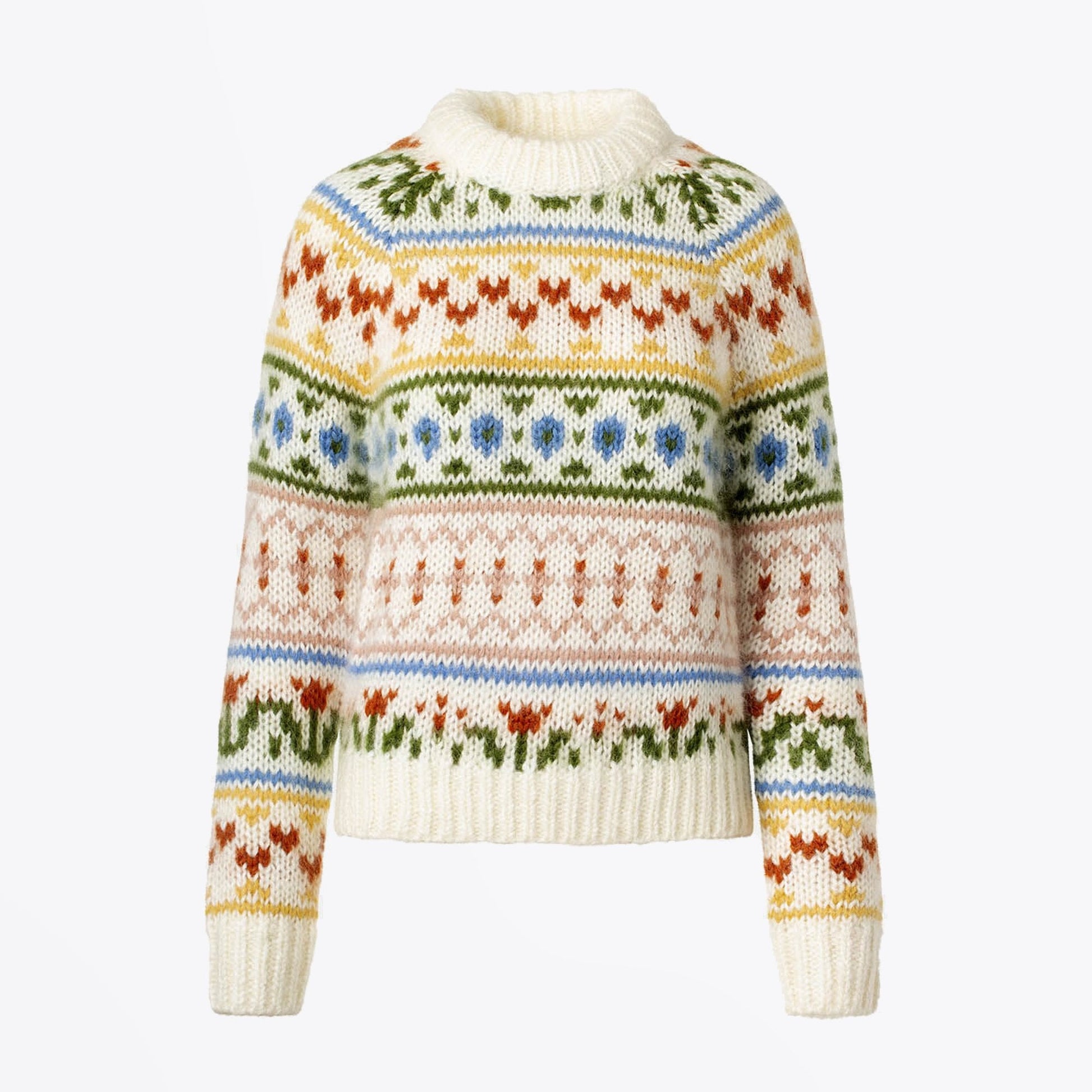 Samsoe Jacquard Pattern Pullover - Off White/Multi