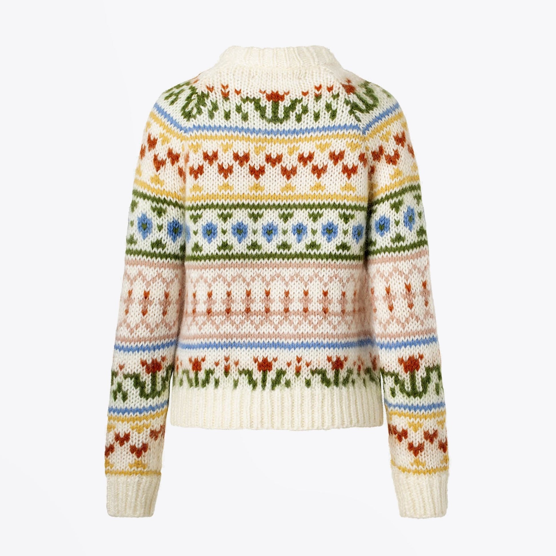 Samsoe Jacquard Pattern Pullover - Off White/Multi