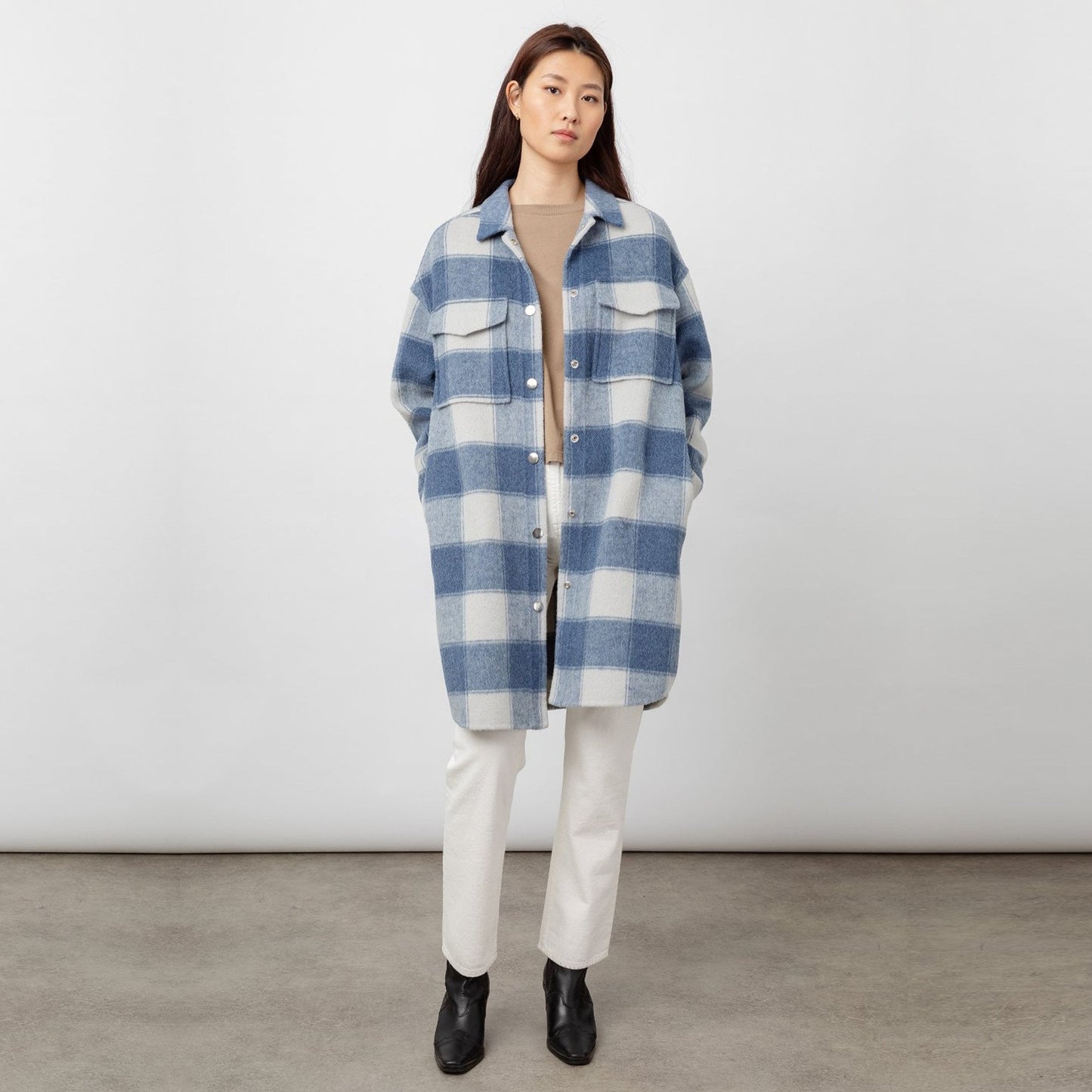 Jaro - Checked Coat - Blue