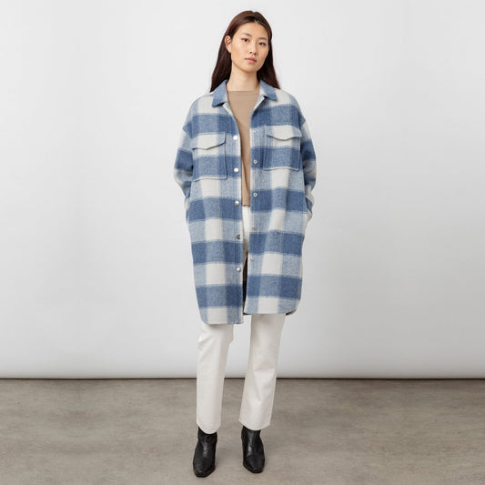 Jaro - Checked Coat - Blue
