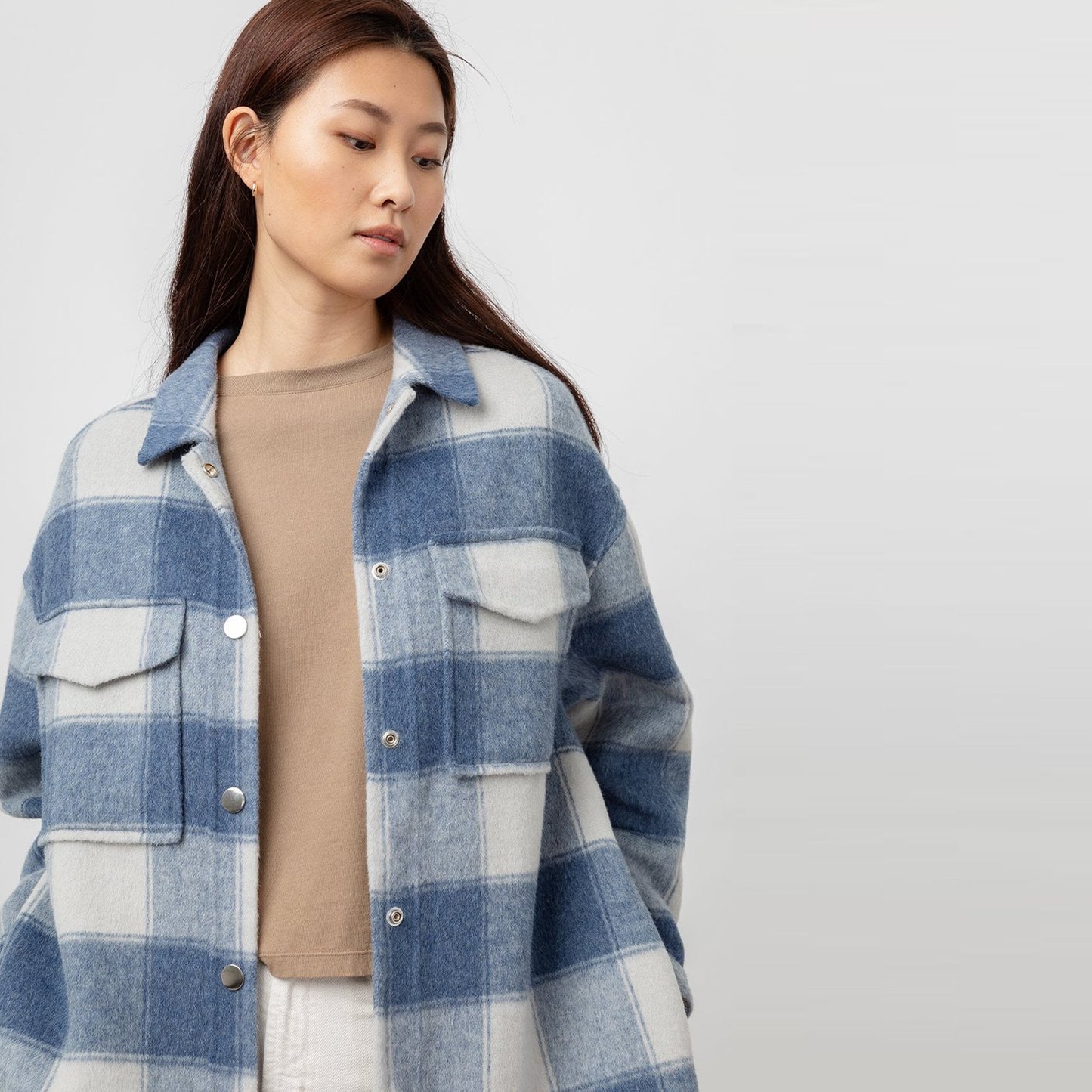 Jaro - Checked Coat - Blue