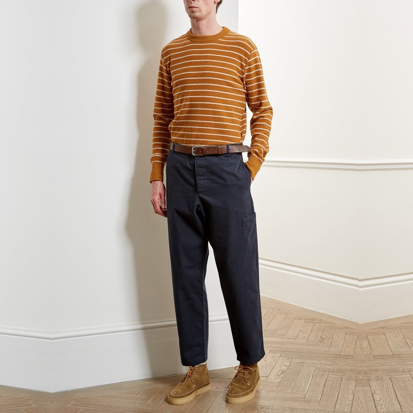 Judo - Herringbone Trousers - Navy