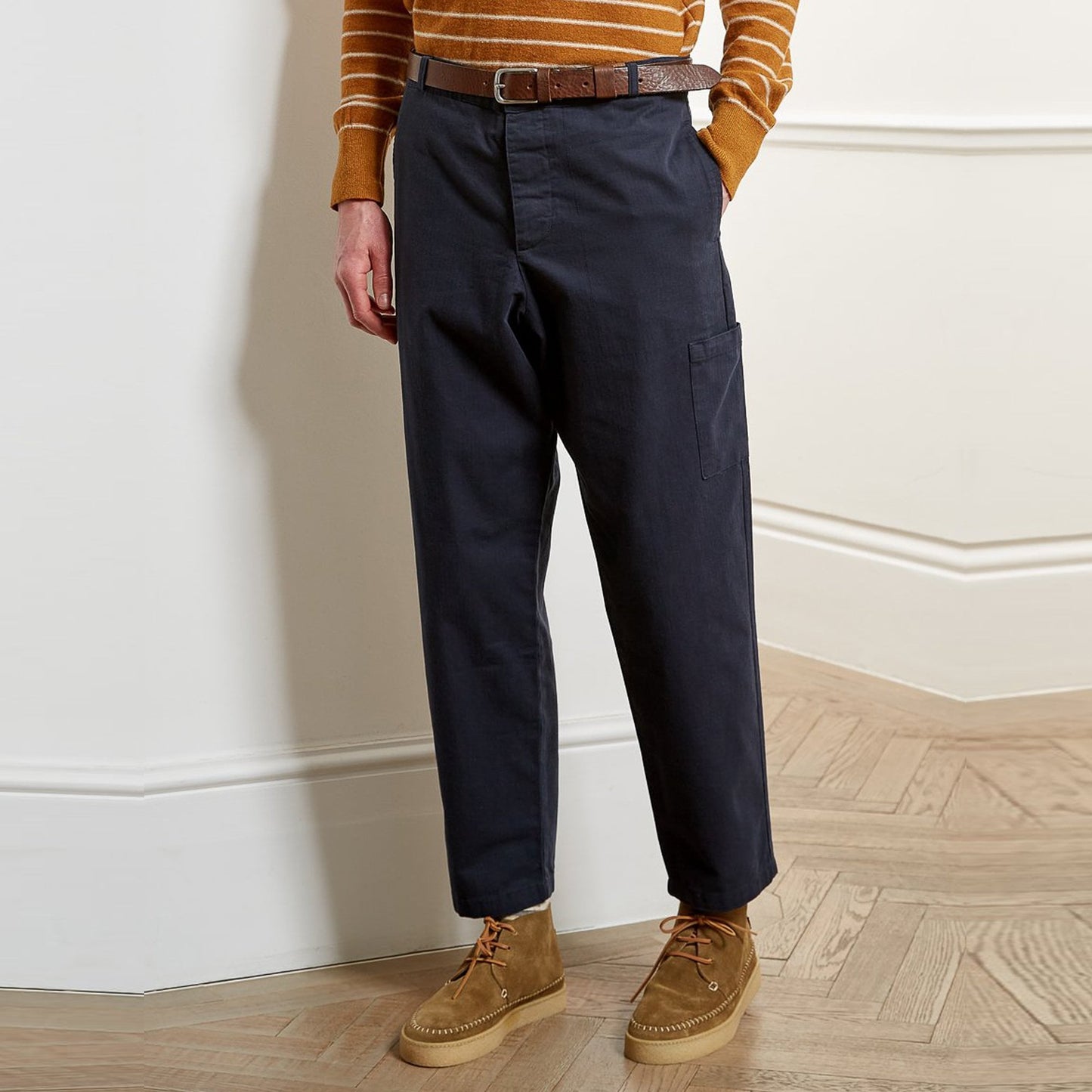 Judo - Herringbone Trousers - Navy