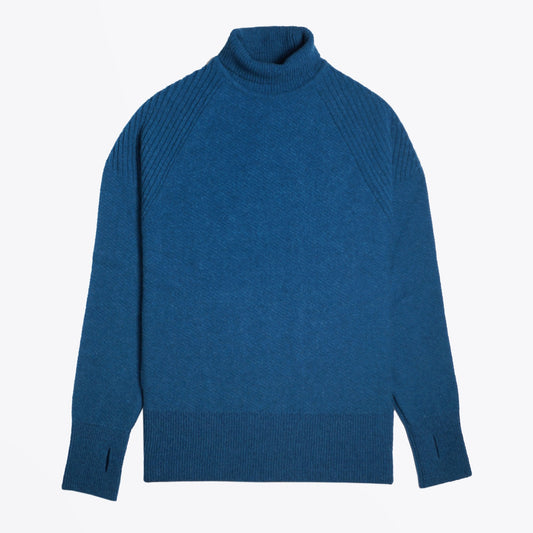 - Talbot - Roll Neck Jumper - Turquoise