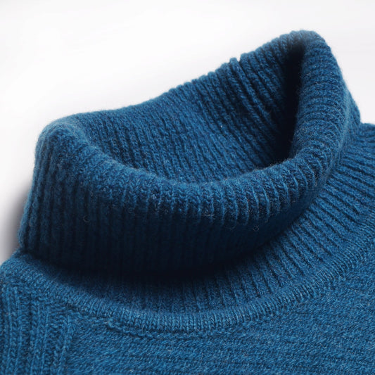 - Talbot - Roll Neck Jumper - Turquoise