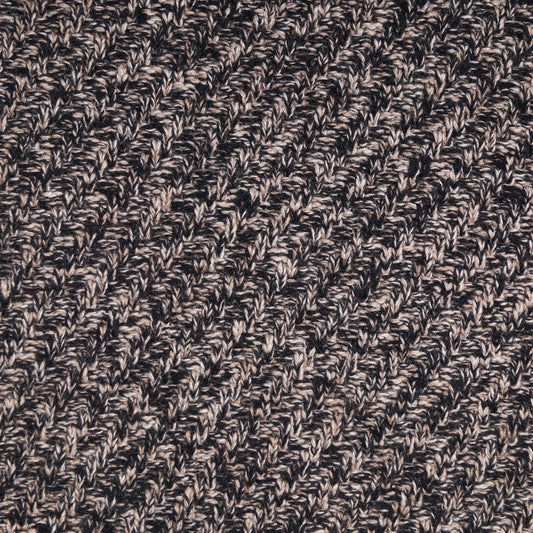 - Talbot - Knitted Roll Neck Jumper - Black/Beige