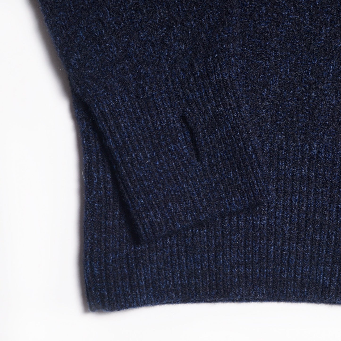 - Talbot - Knitted Roll Neck Jumper - Navy/Blue