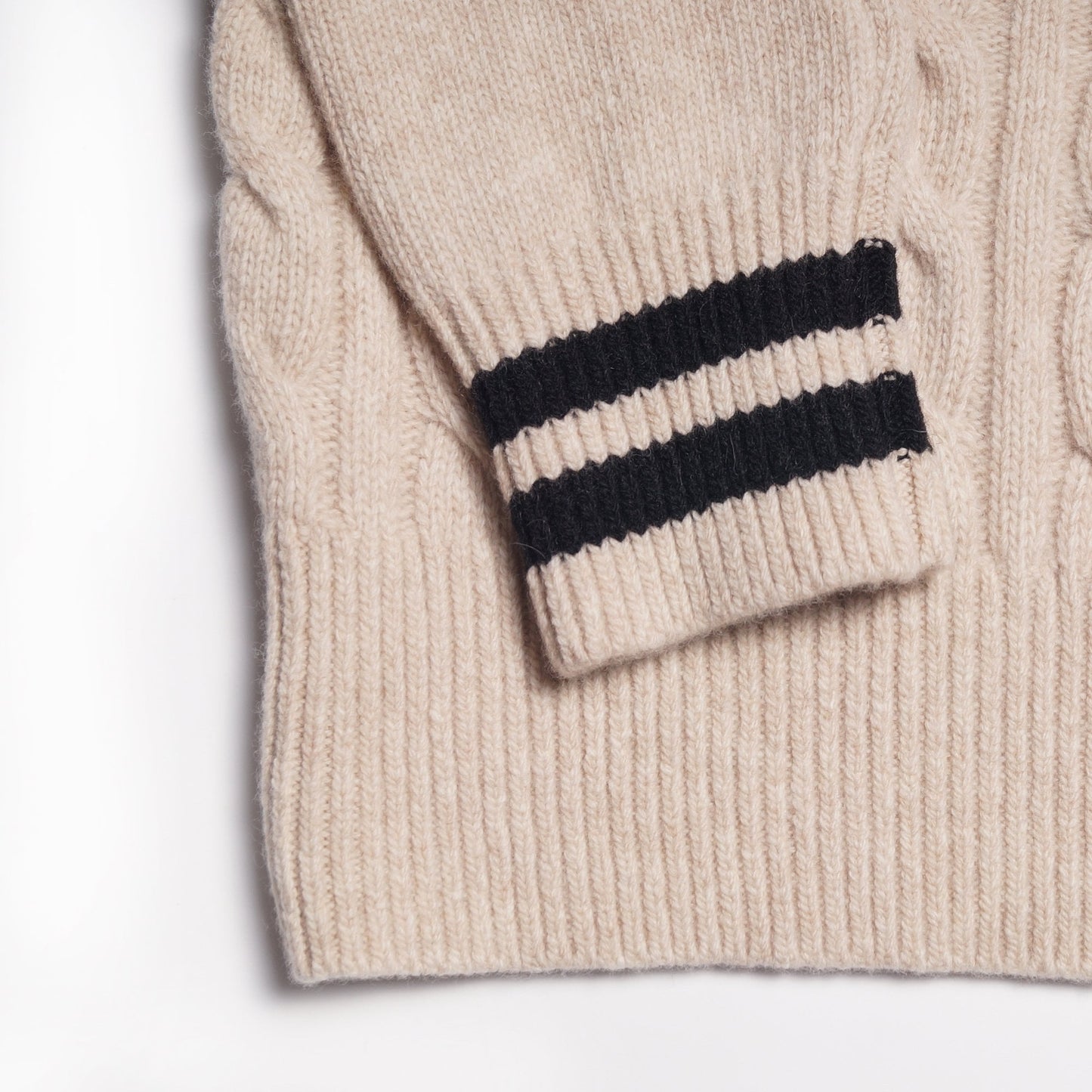 - Blenheim - Wool Knitted Jumper - Beige