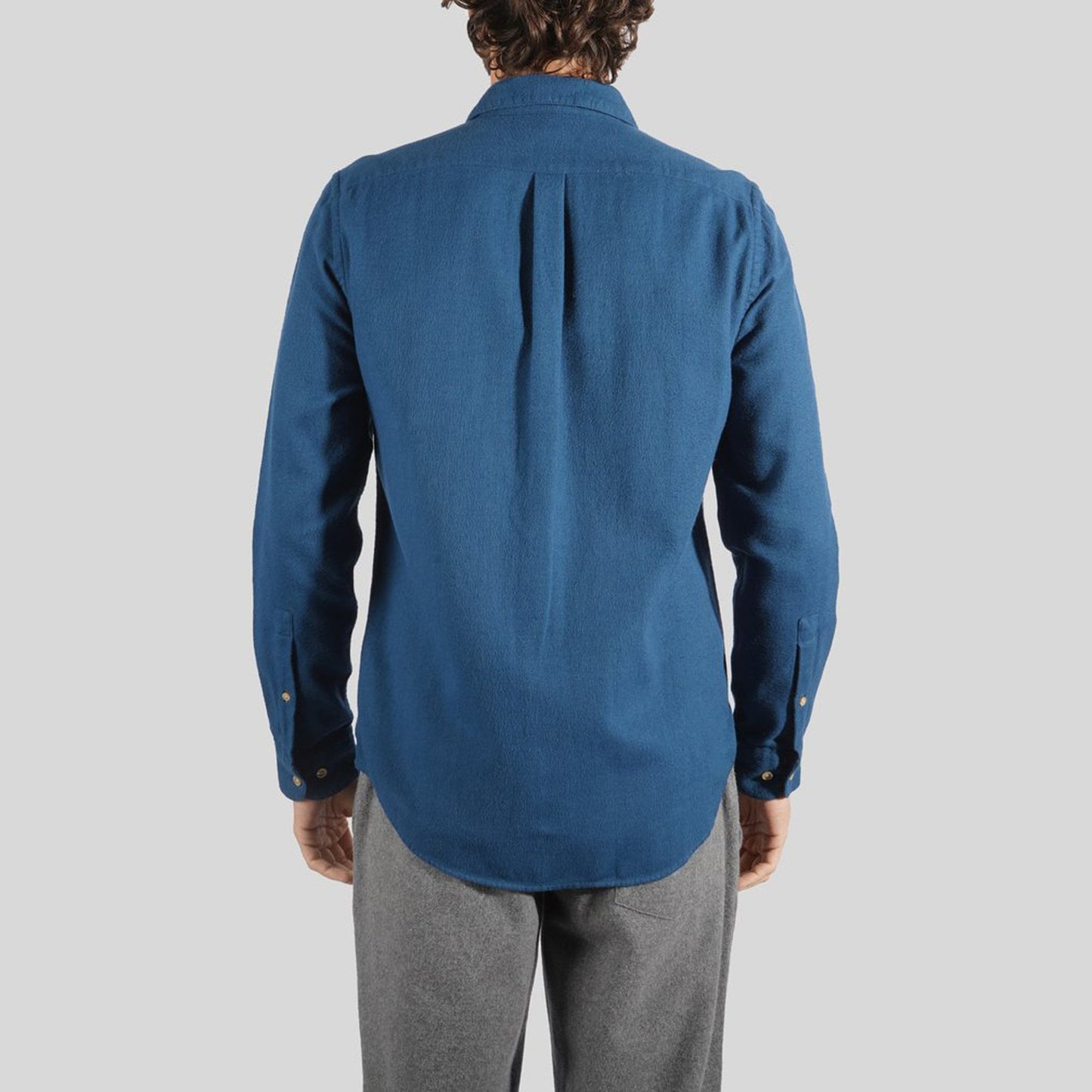 - Teca - Flannel Pocket Shirt - Blue