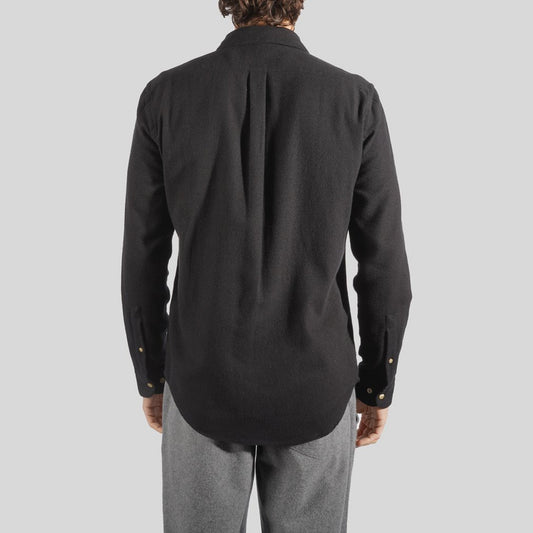 - Teca - Flannel Pocket Shirt - Black