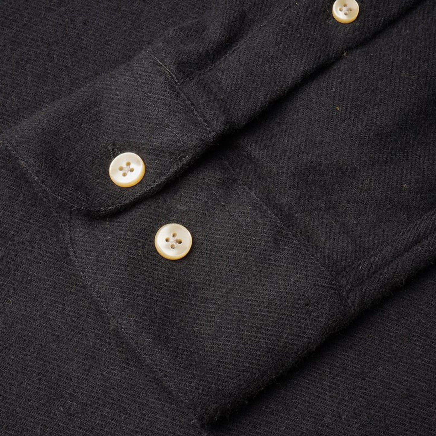 - Teca - Flannel Pocket Shirt - Black