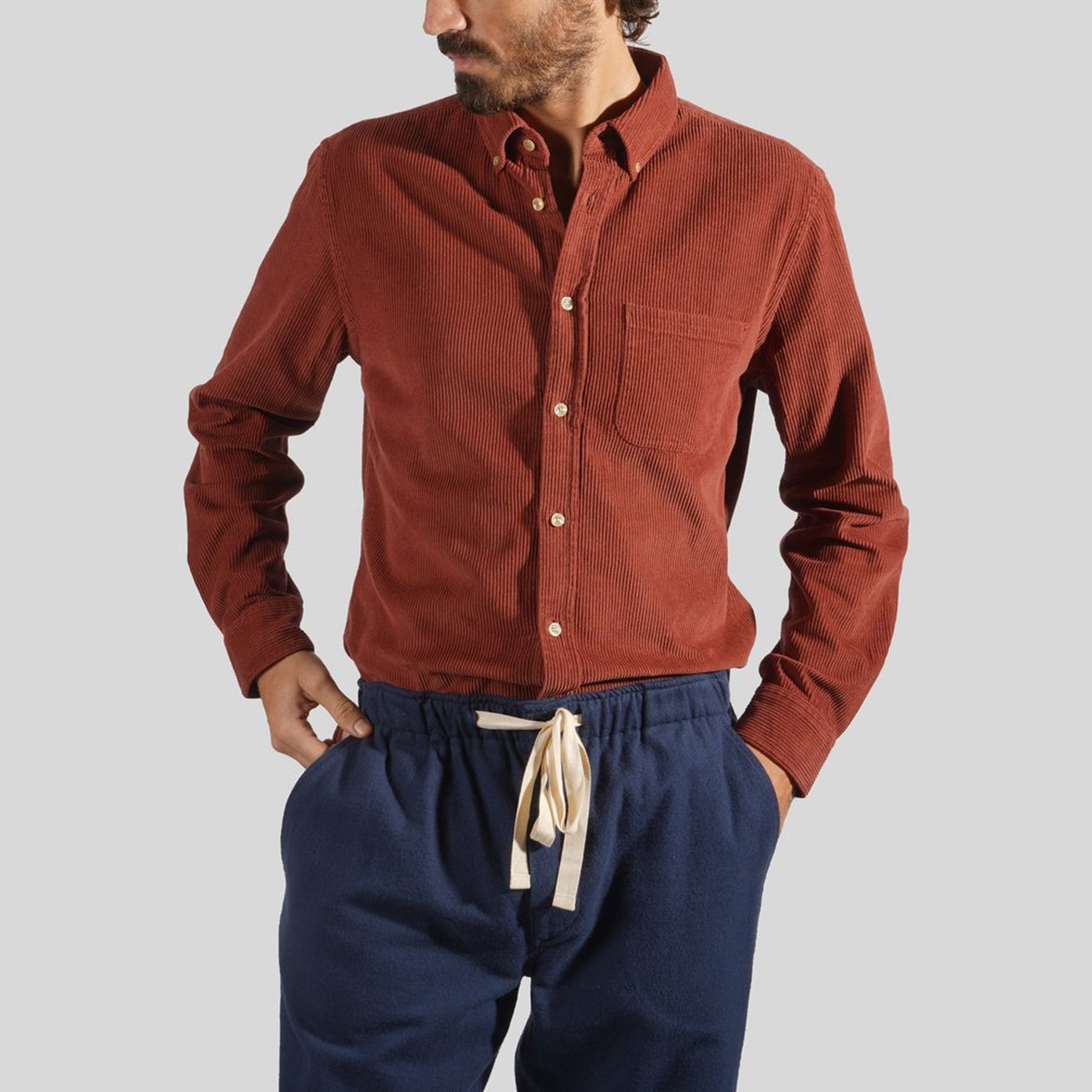 Portuguese Lobo - Corduroy Shirt - Red