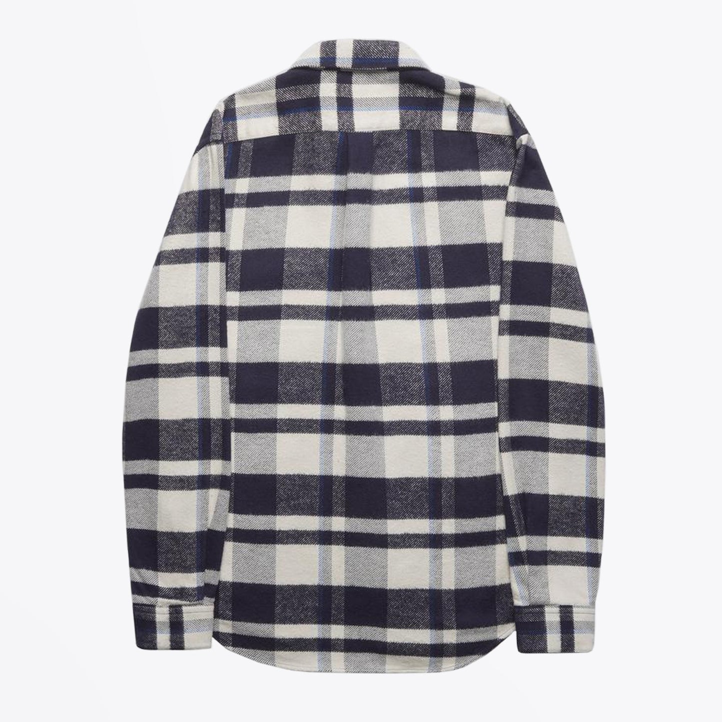 Flannel Checked Shirt - Navy/White