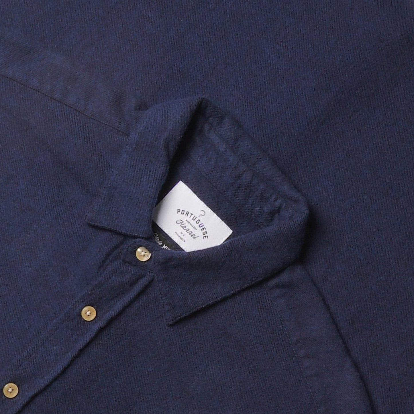 - Teca - Flannel Pocket Shirt - Navy