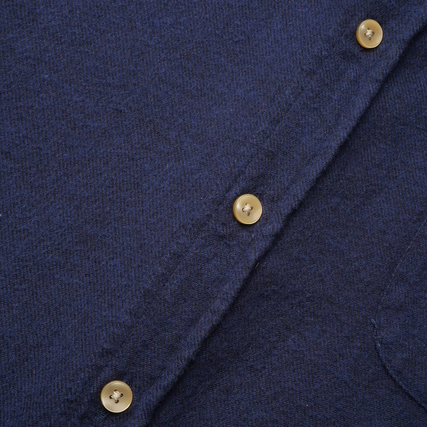 - Teca - Flannel Pocket Shirt - Navy