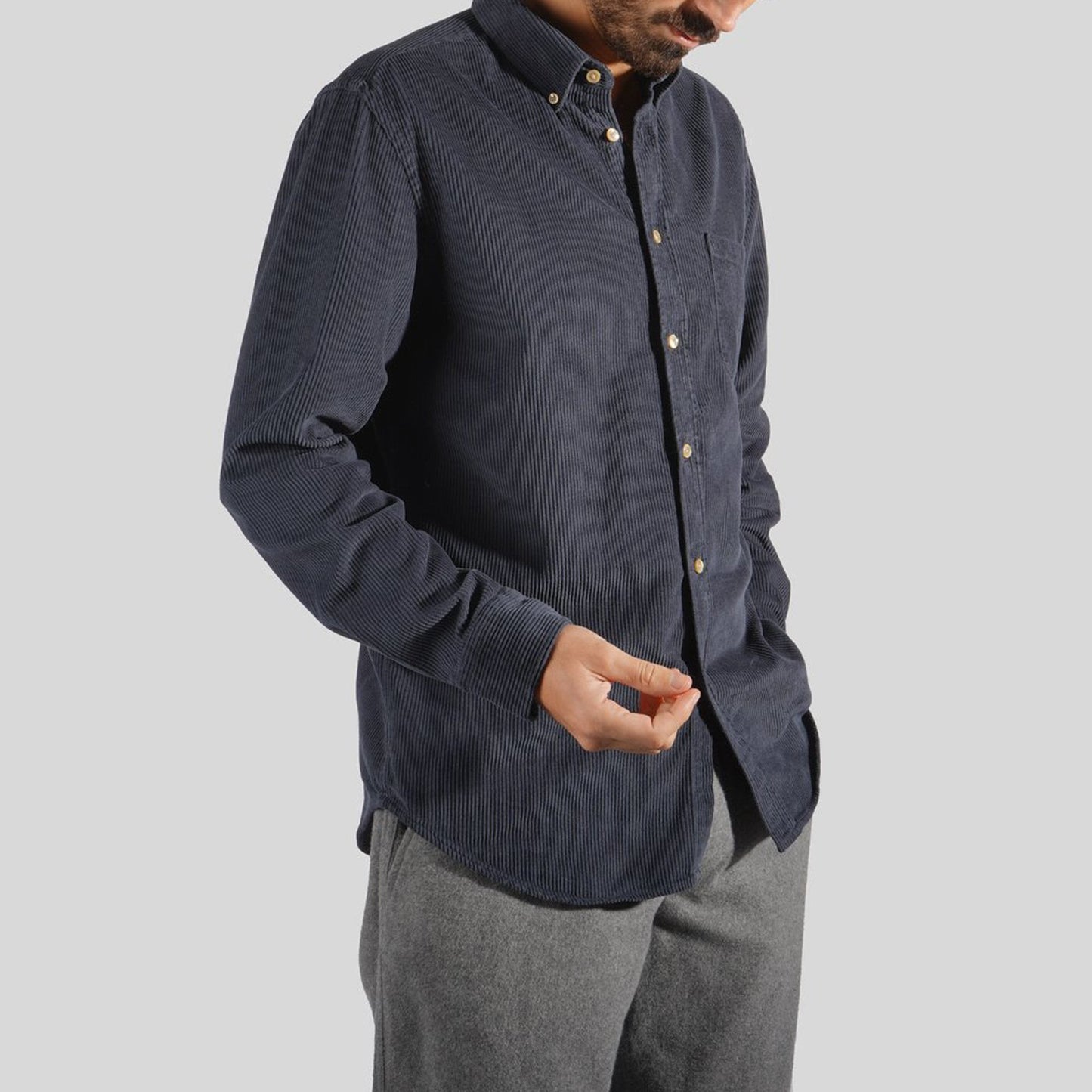 Lobo - Corduroy Shirt - Navy