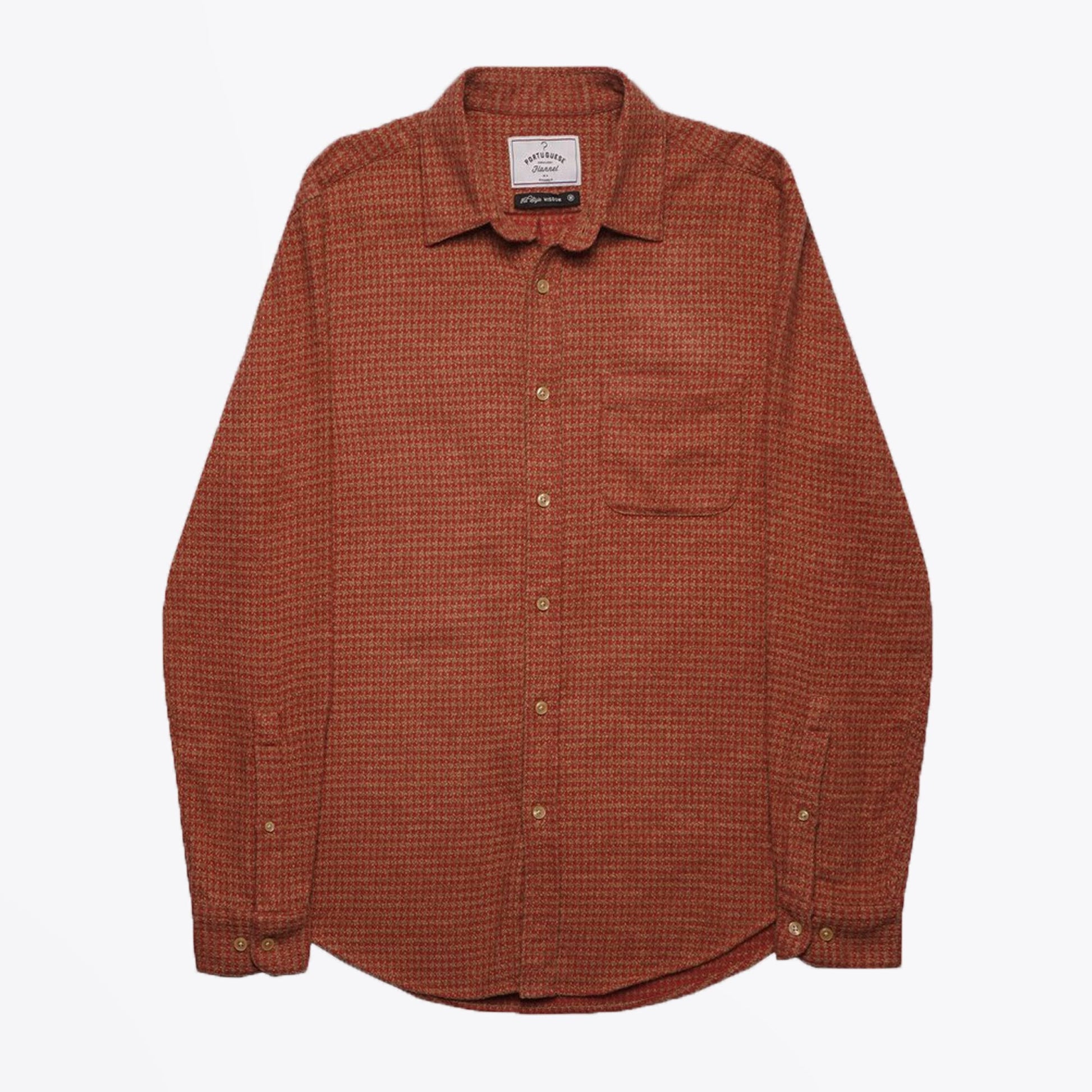 Portuguese Mini Houndstooth Shirt - Red