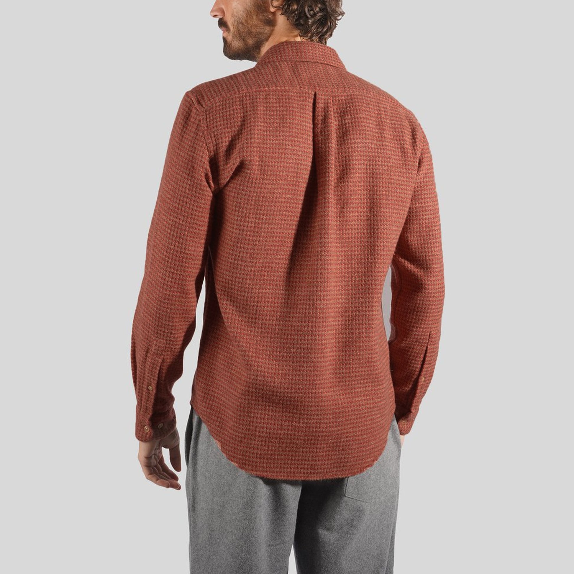 Portuguese Mini Houndstooth Shirt - Red