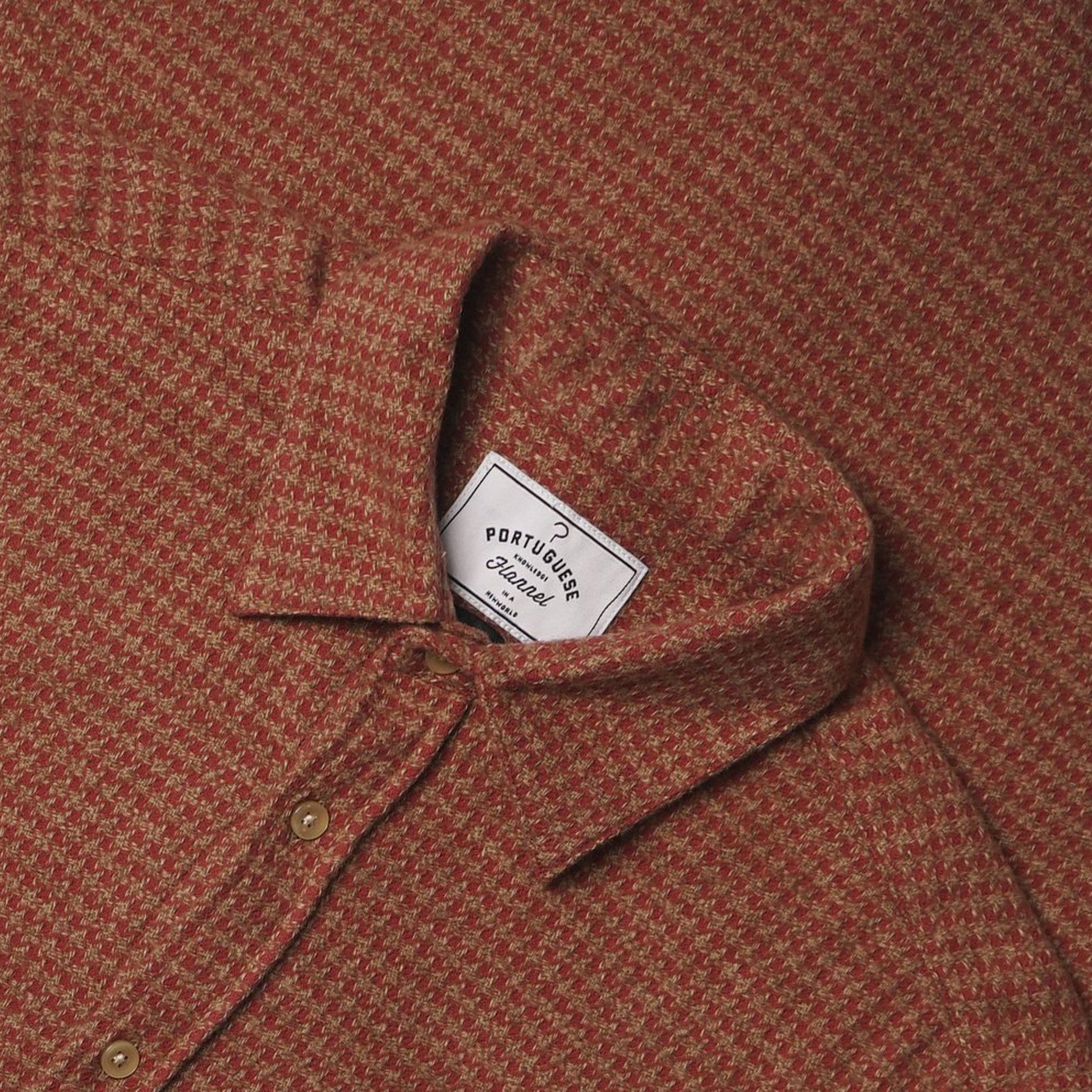Portuguese Mini Houndstooth Shirt - Red