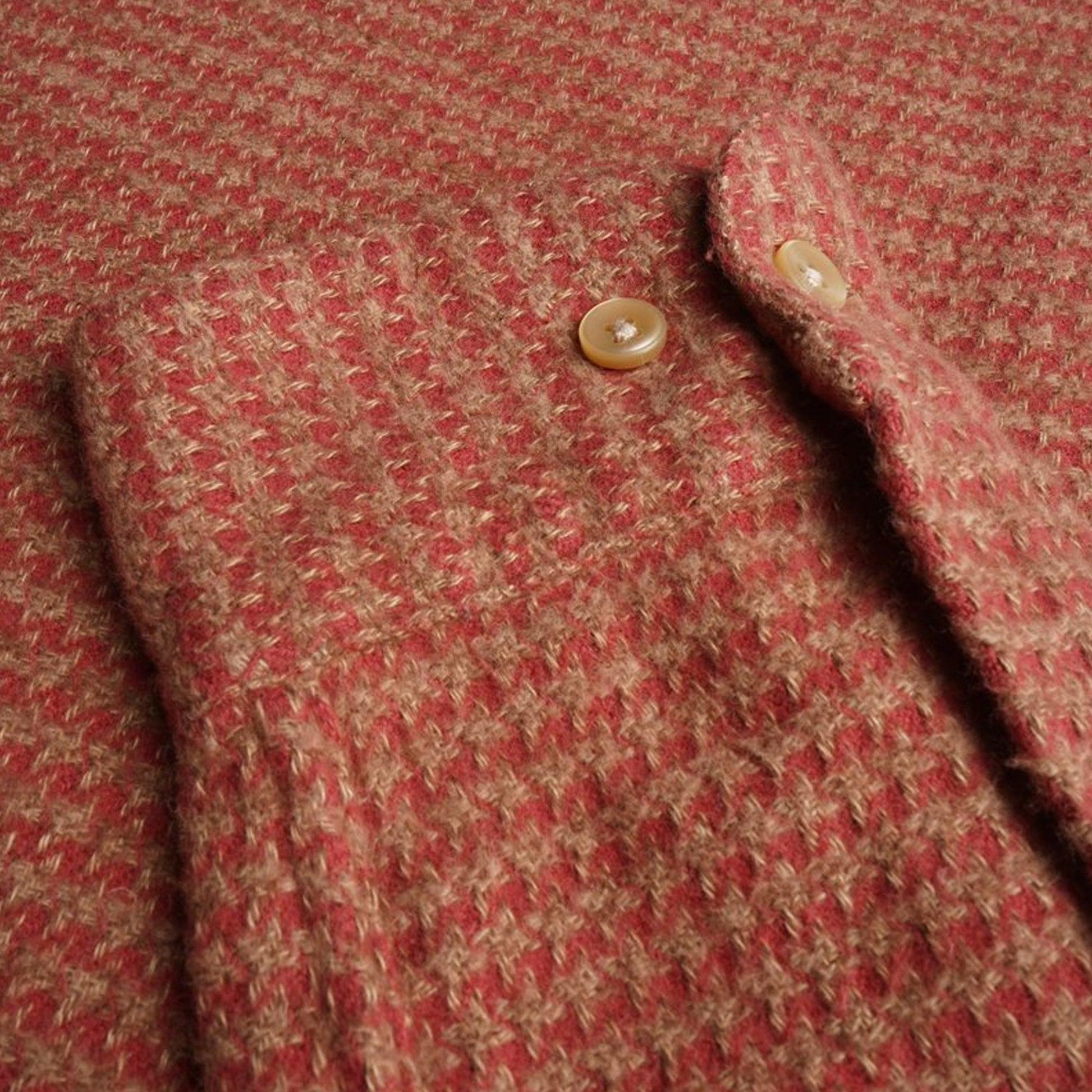 Portuguese Mini Houndstooth Shirt - Red