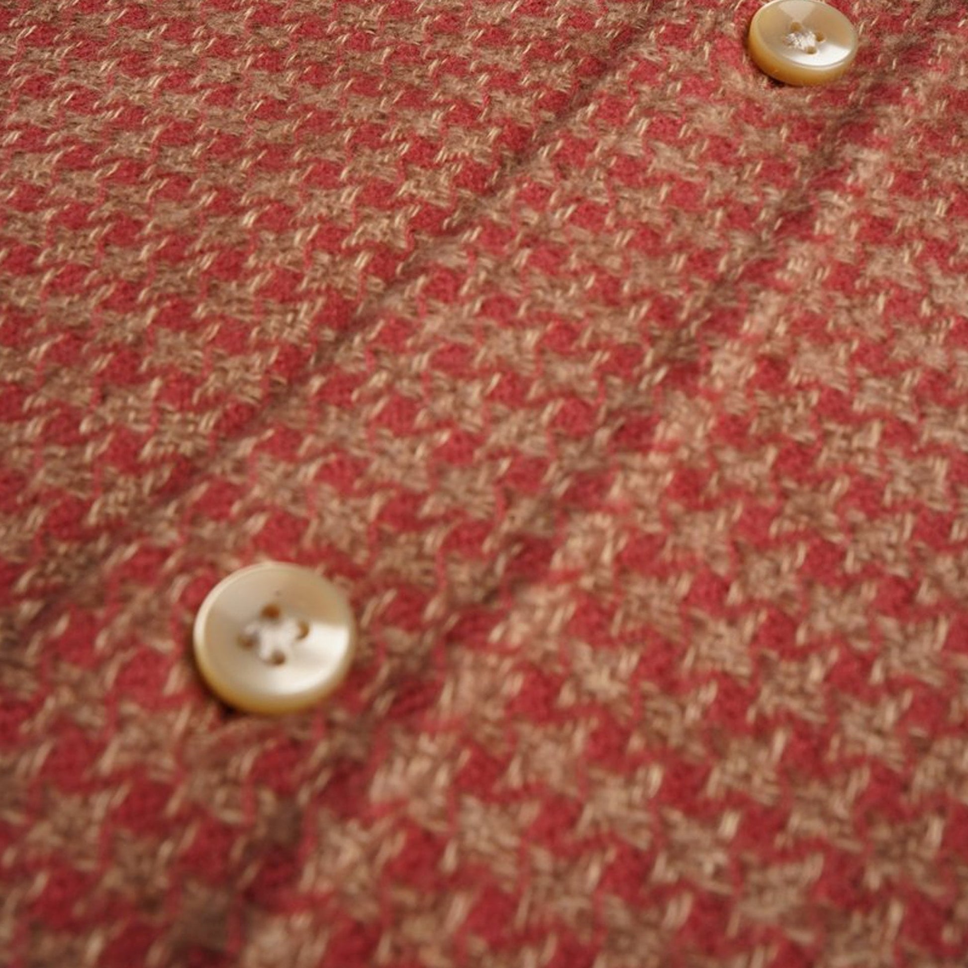 Portuguese Mini Houndstooth Shirt - Red