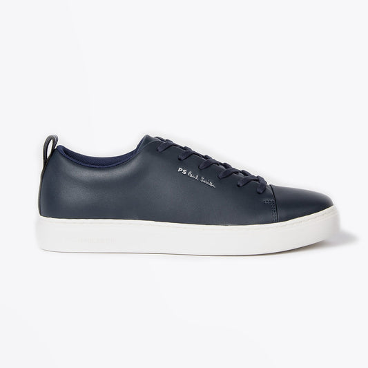 Leather 'Lee' Trainers - Navy