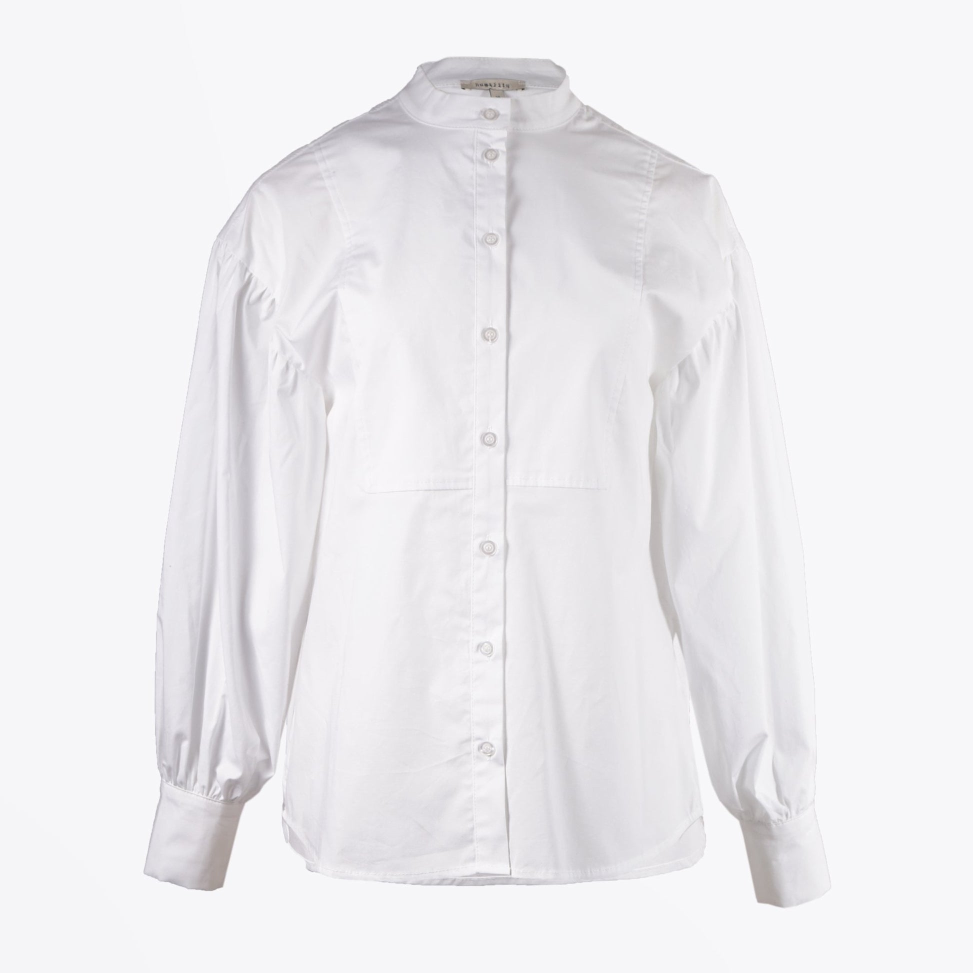 Humility Melia - Grandad Collar Shirt - White