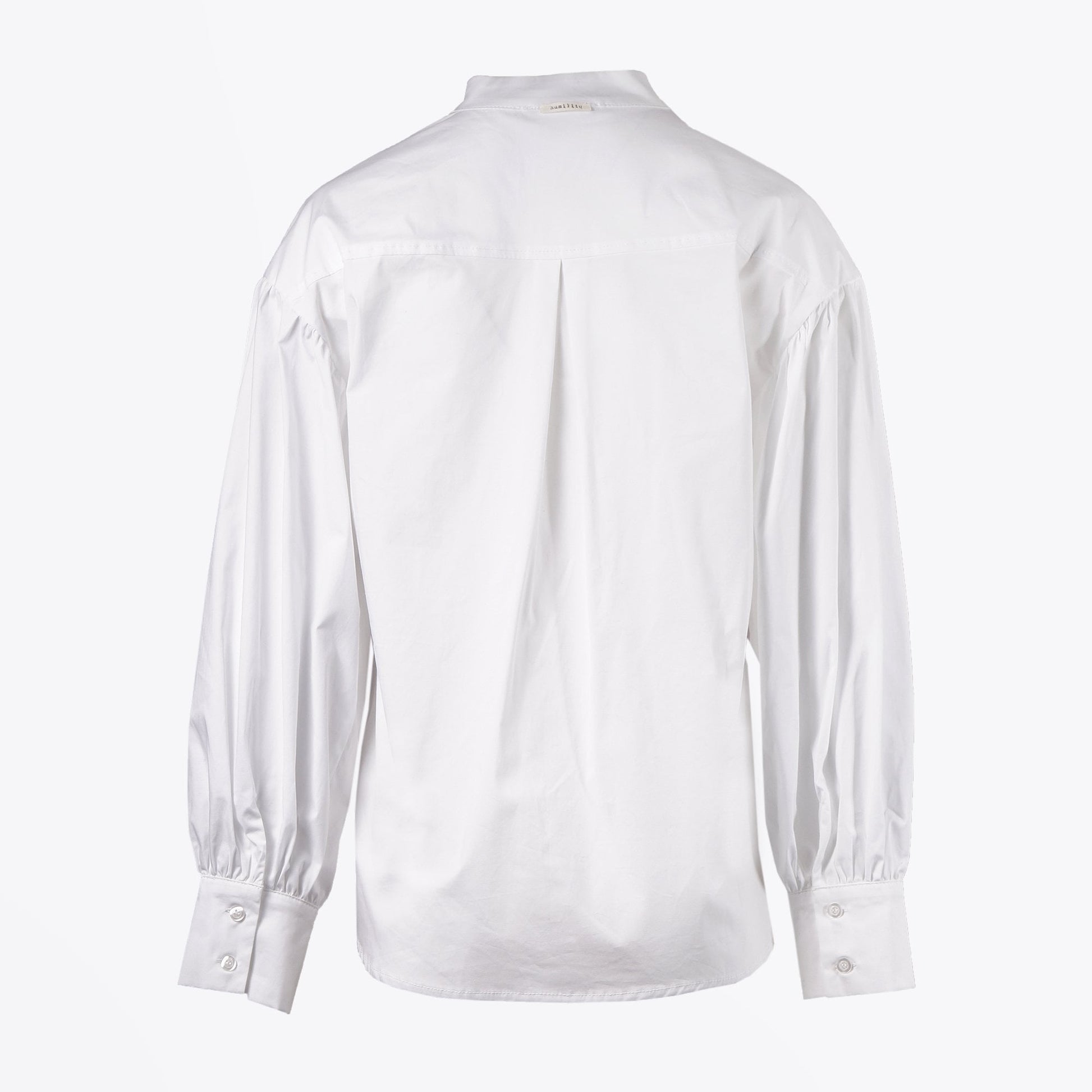 Humility Melia - Grandad Collar Shirt - White