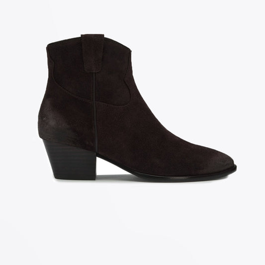 Houston Suede Ankle Boots - Dark Brown