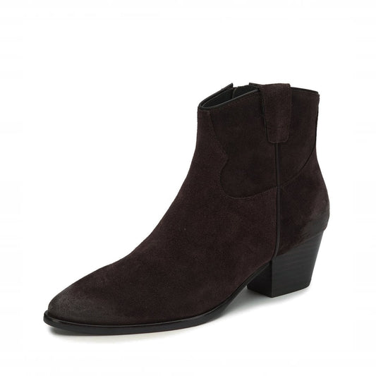 Houston Suede Ankle Boots - Dark Brown