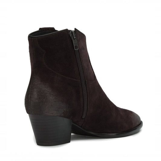 Houston Suede Ankle Boots - Dark Brown