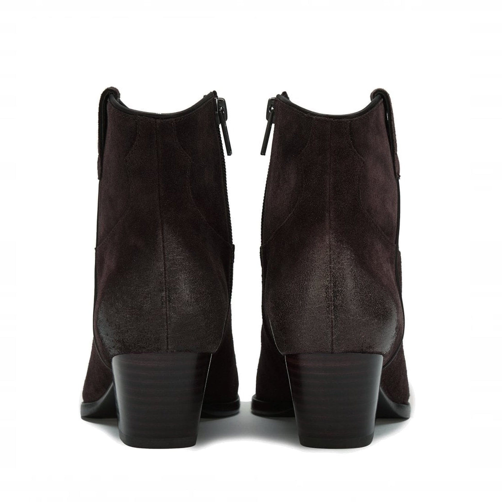 Ash Houston Suede Ankle Boots - Dark Brown