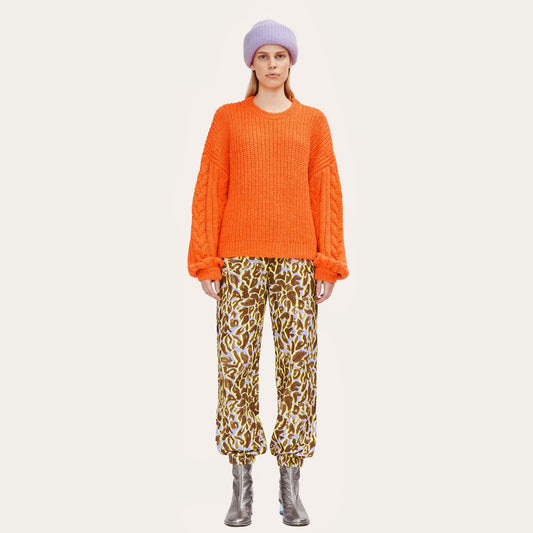 - Scharla - Chunky Knit Sweater - Orange