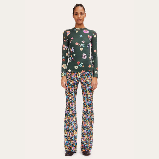 Juno - Floral Top - Green/Multi