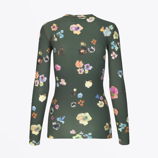 Juno - Floral Top - Green/Multi