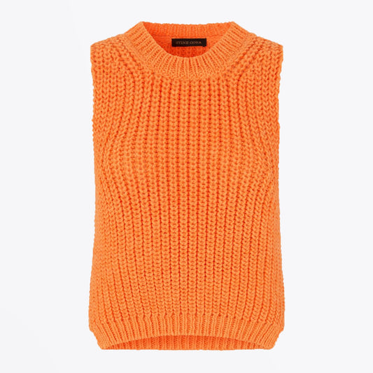 - Annemarie - Knitted Vest - Orange