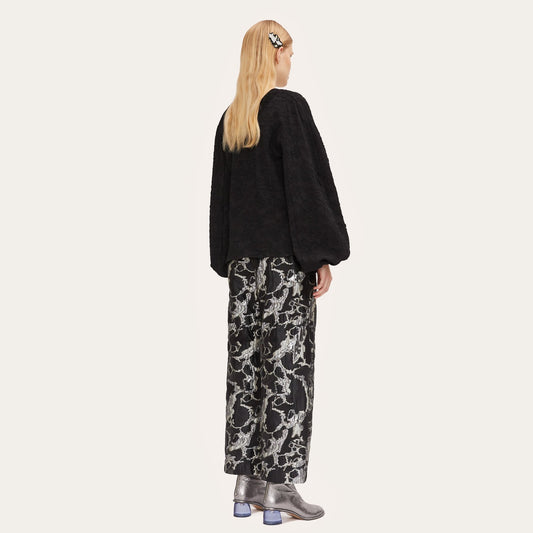 Ida - Textured Blouse - Black