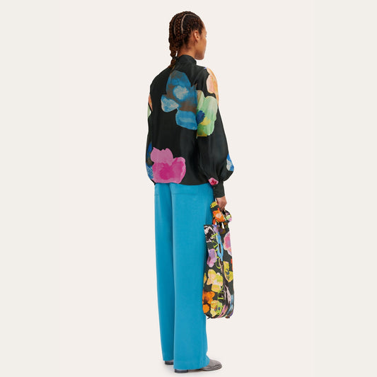 Eddy - Abstract Floral Blouse - Black/Multi