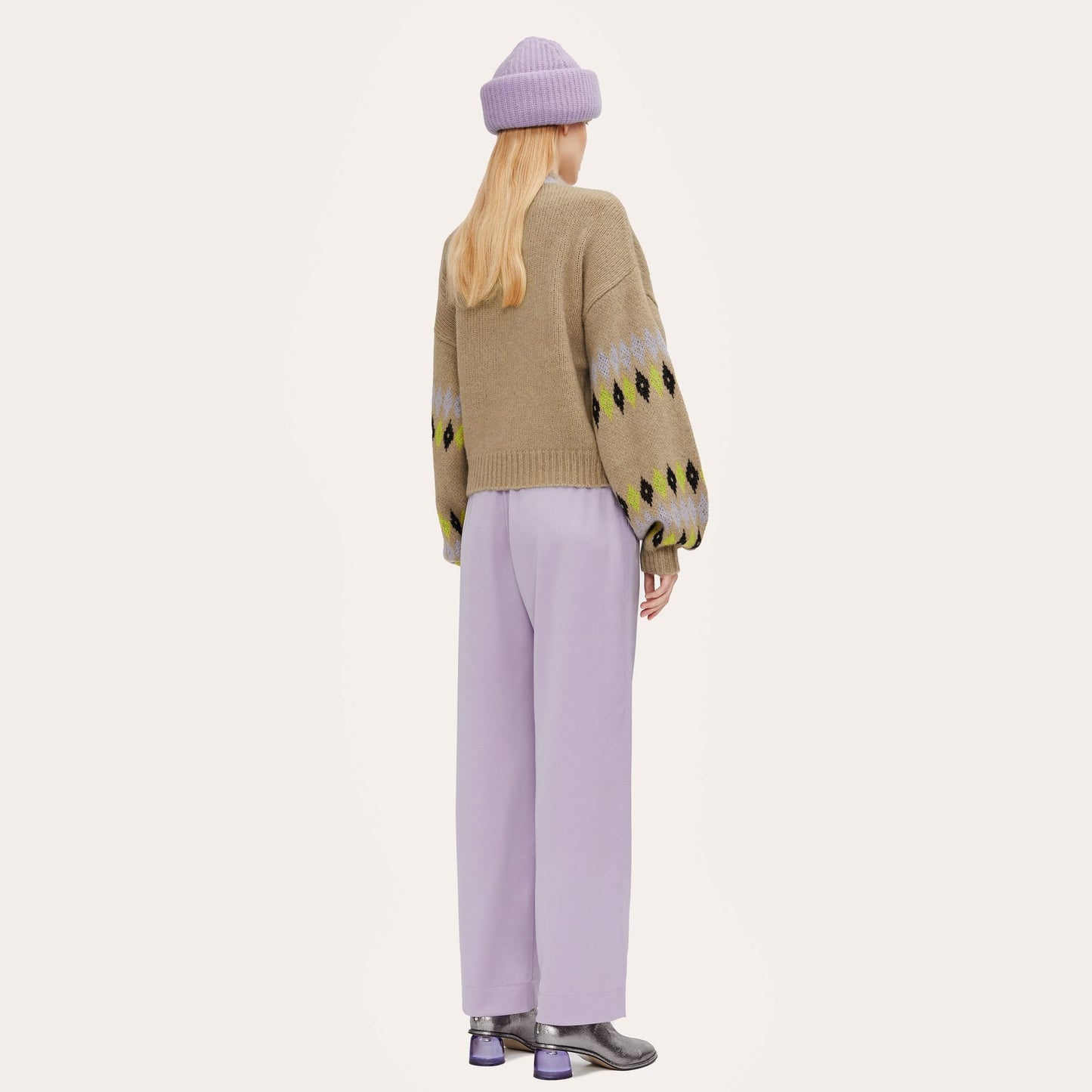 - Adonis - Fair Isle Sweater - Beige