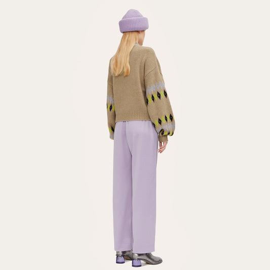 - Adonis - Fair Isle Sweater - Beige