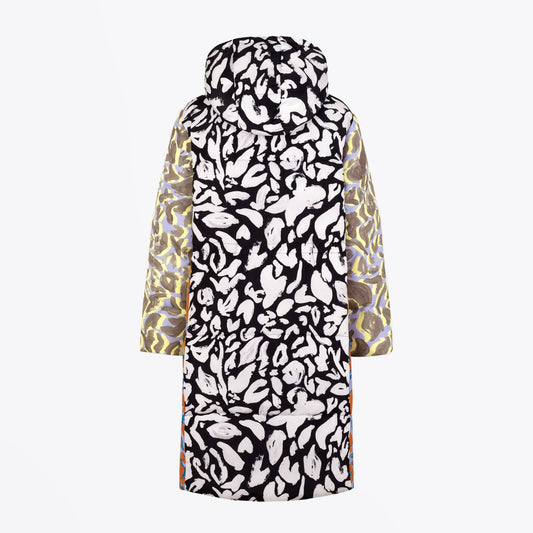 - Oak - Abstract Leaf Padded Coat - Multi