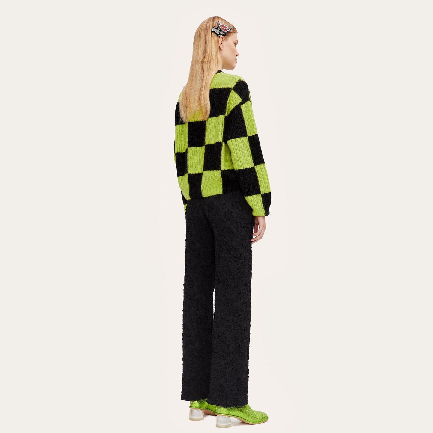 Harry - Check Cardigan - Black/Green