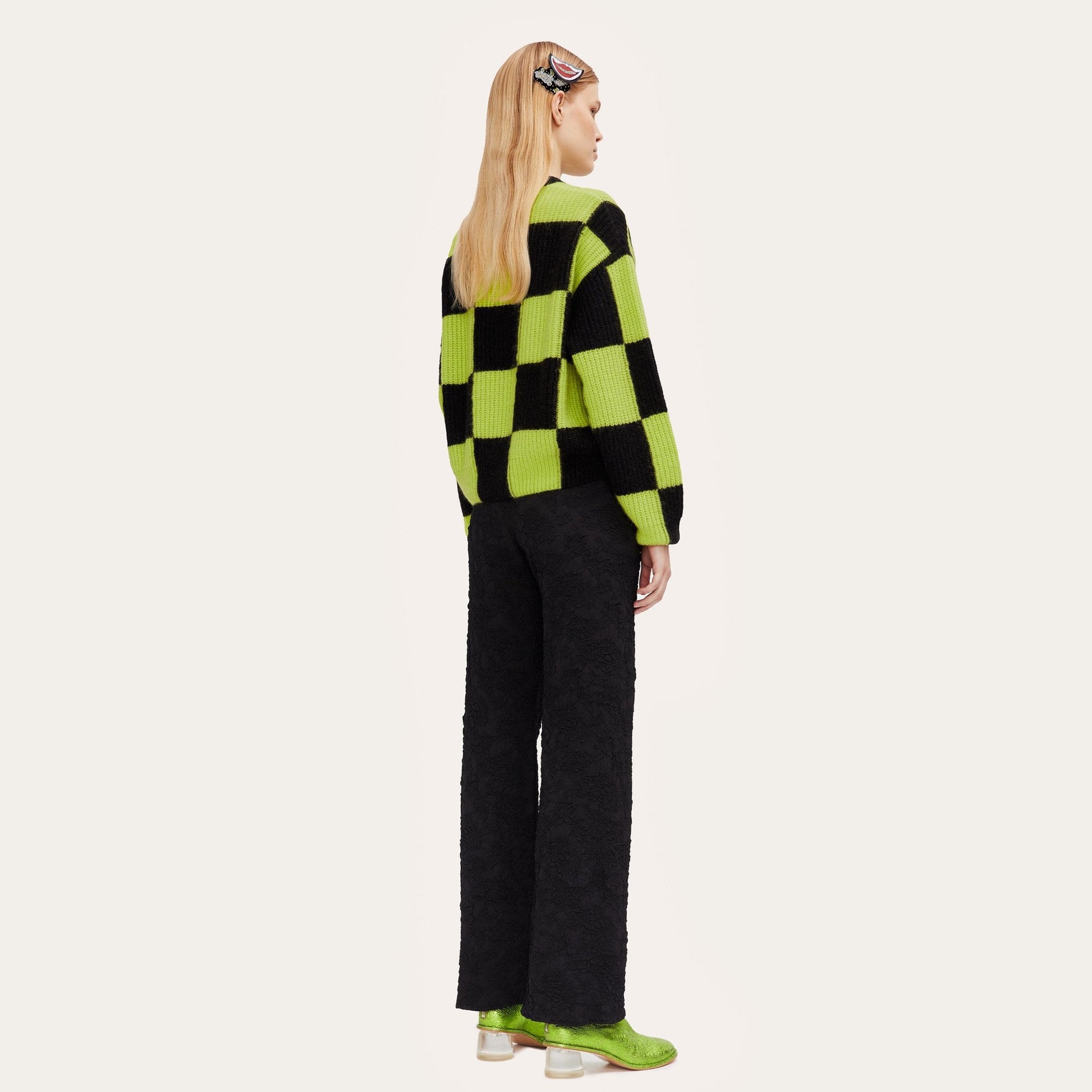 Stine Harry - Check Cardigan - Black/Green