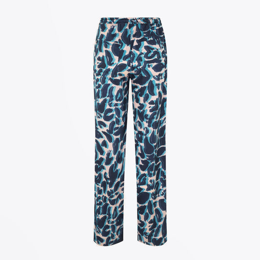 Gulcan - Abstract Leaf Pants - Blue