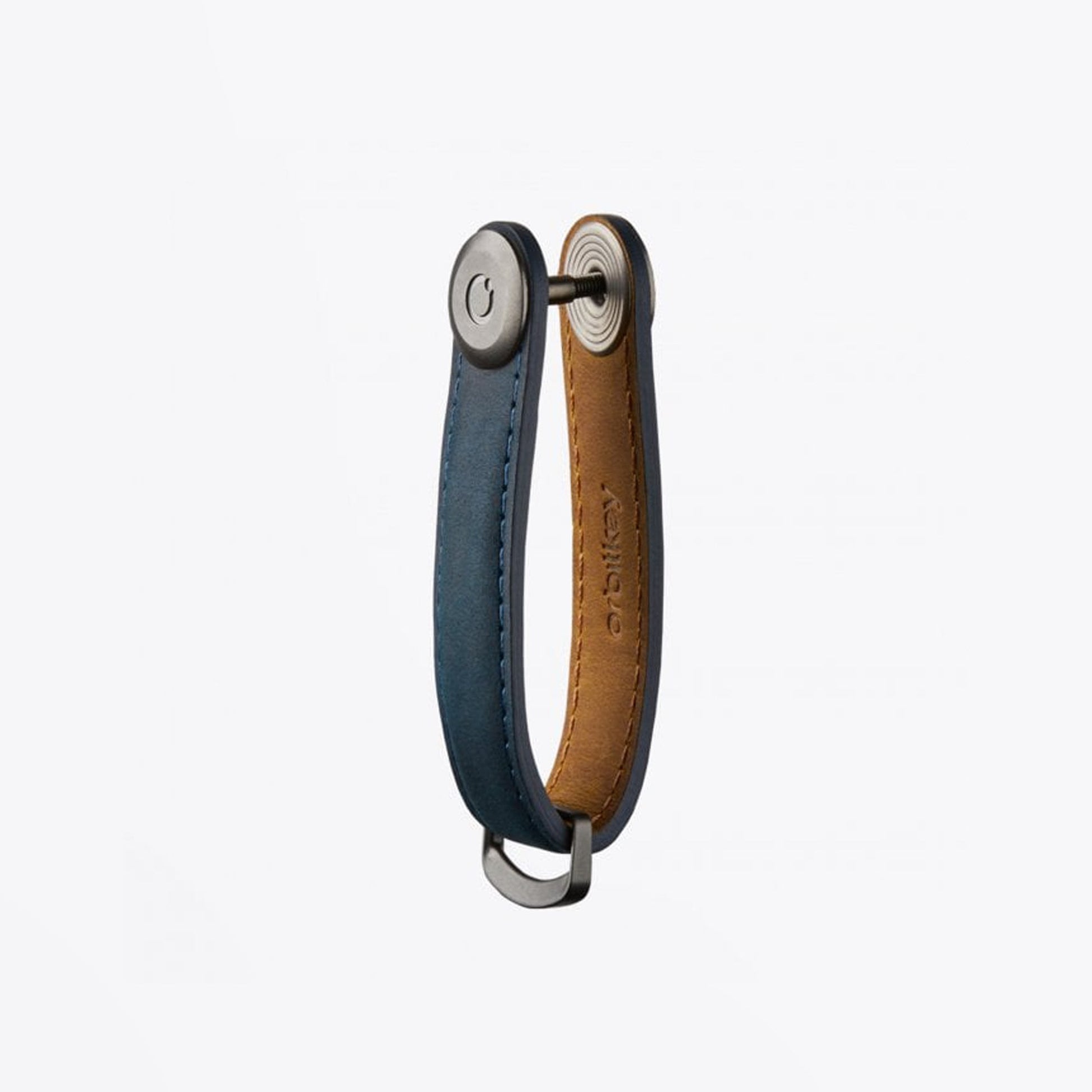 Orbitkey Leather Key Organiser - Marine Blue