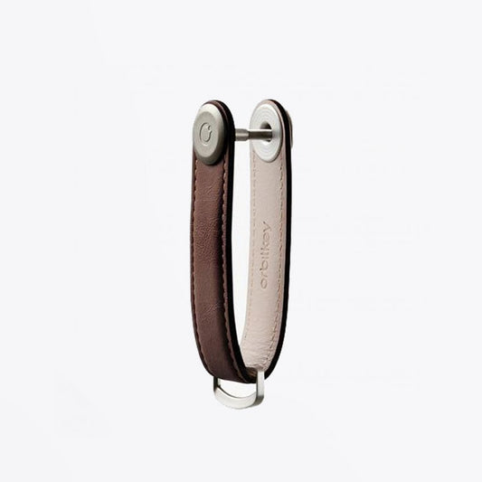 - Smooth Leather Key Organiser - Dark Brown
