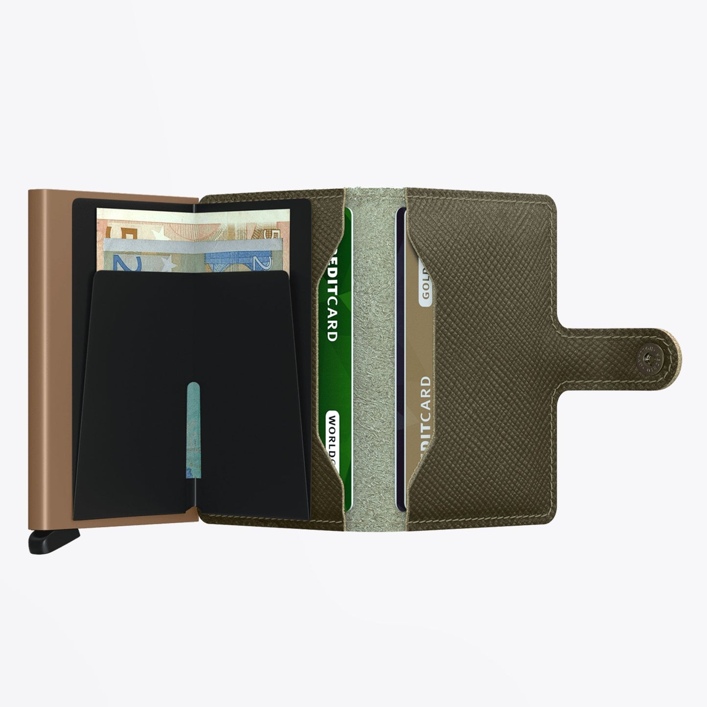 - Miniwallet - Saffiano Olive