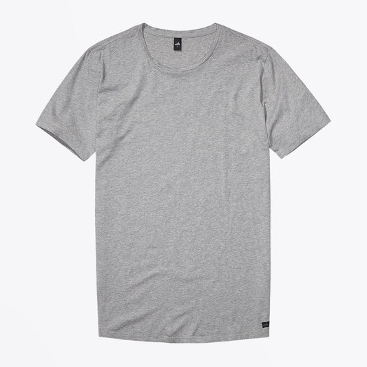 - Woods - Crew Neck T-shirt - Mid Grey Melange
