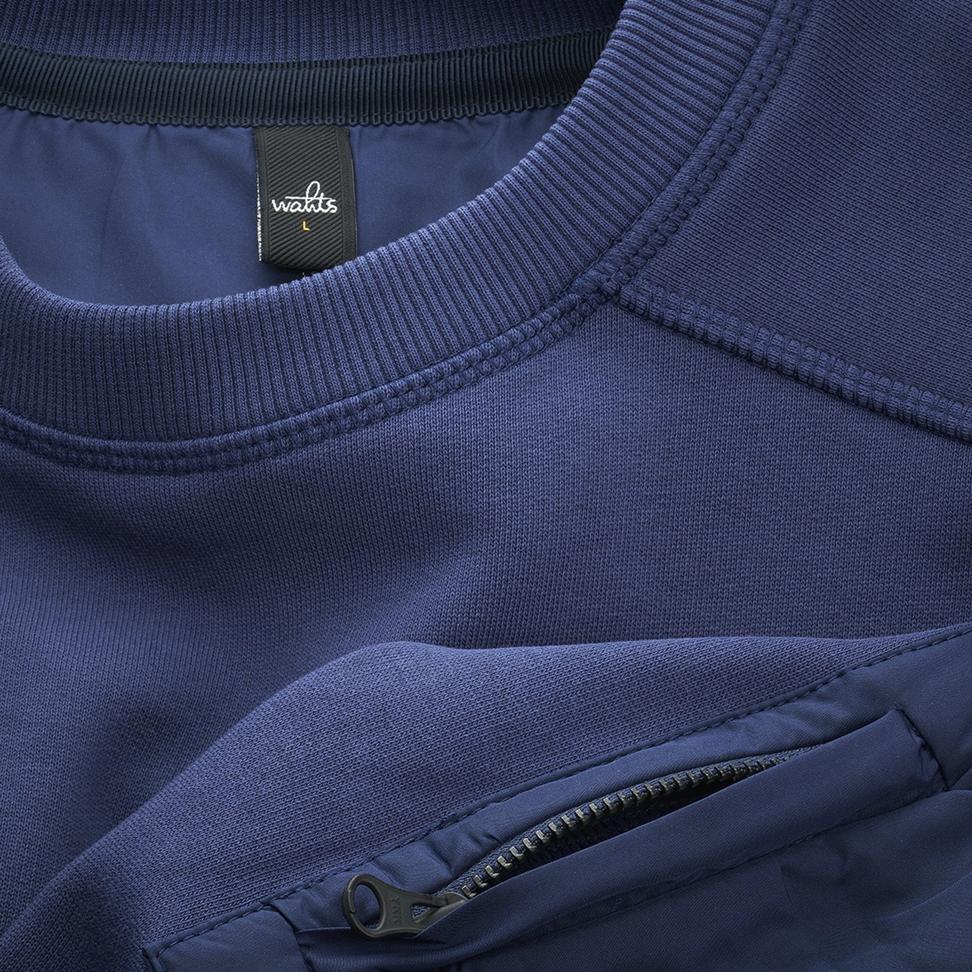 Wahts Moore - Pocket Sleeve Sweater - Blue
