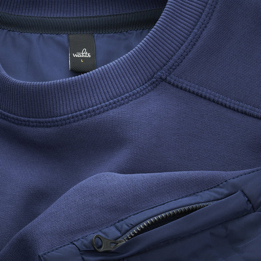 Moore - Pocket Sleeve Sweater - Blue